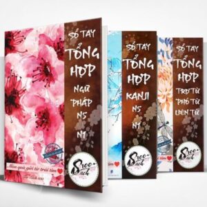 Combo 3 cuốn sổ tay Ngữ pháp, Kanji, Trợ-Phó-Liên từ tiếng Nhật