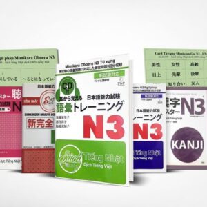Combo Bộ sách N3 (6 cuốn dịch 100% tiếng Việt + Flashcard Ngữ pháp, Từ vựng)