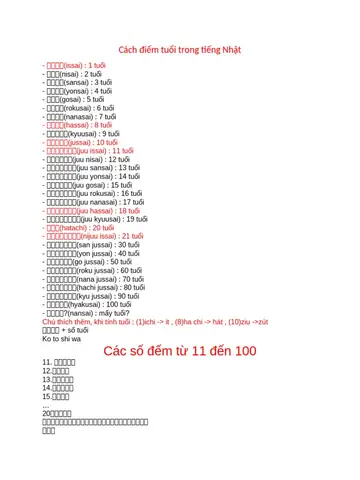 Tuổi Tiếng Nhật Tuổi Tiếng Nhật