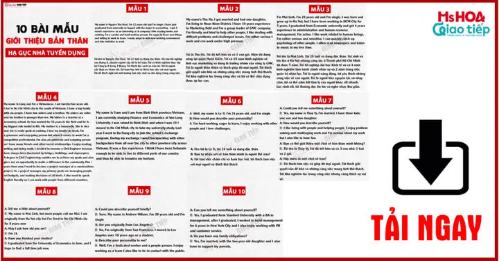 Bài Mẫu Pr Bản Thân Bằng Tiếng Nhật