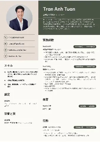 Bản Cv Tiếng Nhật