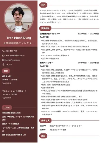 Bản Cv Tiếng Nhật