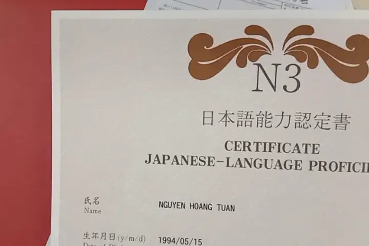 Bằng Tiếng Nhật N3 Bằng Tiếng Nhật N3