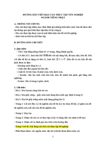 Báo Cáo Thực Tập Tiếng Nhật