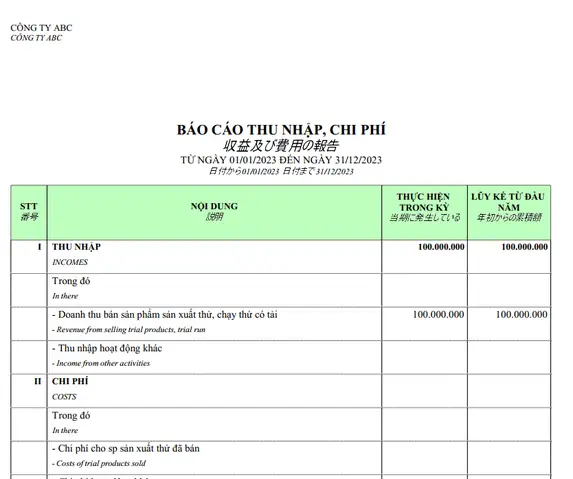 Báo Cáo Tiếng Nhật