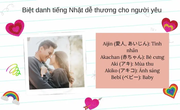 Biệt Danh Tiếng Nhật Cho Người Yêu Biệt Danh Tiếng Nhật Cho Người Yêu