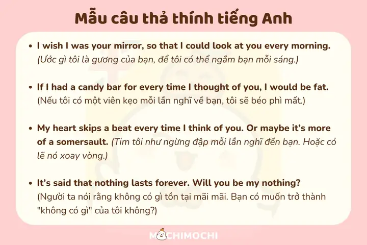 Các Câu Thả Thính Bằng Tiếng Nhật