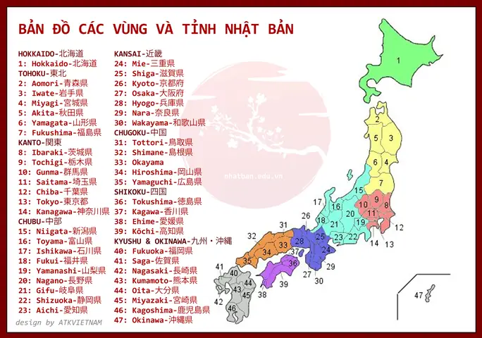 Các Tỉnh Nhật Bản Bằng Tiếng Nhật Các Tỉnh Nhật Bản Bằng Tiếng Nhật
