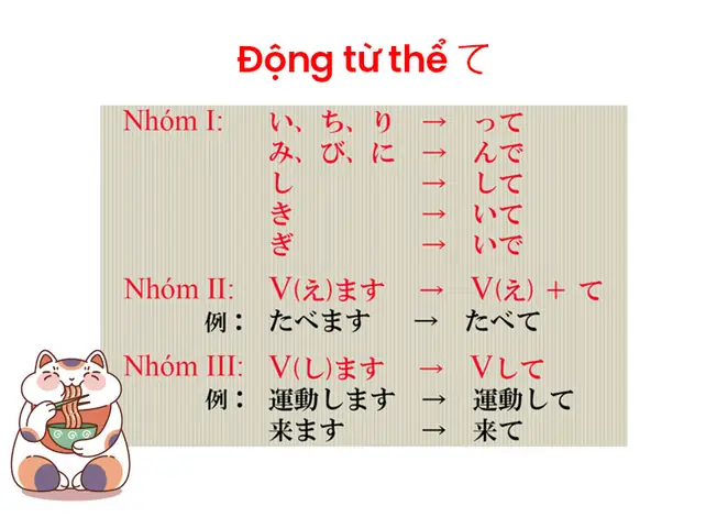 Cách Chuyển Thể Tê Trong Tiếng Nhật
