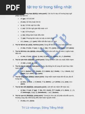 Cách Dùng Trợ Từ Trong Tiếng Nhật Pdf