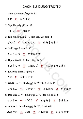 Cách Dùng Trợ Từ Trong Tiếng Nhật Pdf