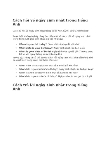 Cách Hỏi Ngày Sinh Nhật Bằng Tiếng Nhật