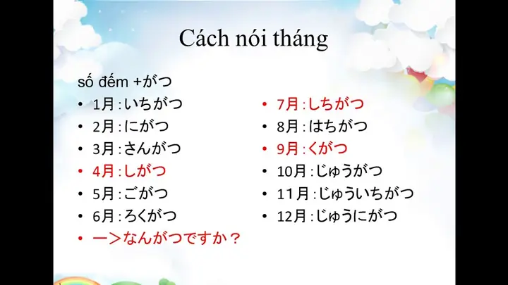 Cách Nói Năm Trong Tiếng Nhật