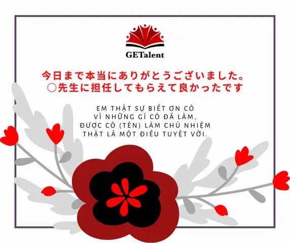 Cảm Ơn Thầy Cô Bằng Tiếng Nhật