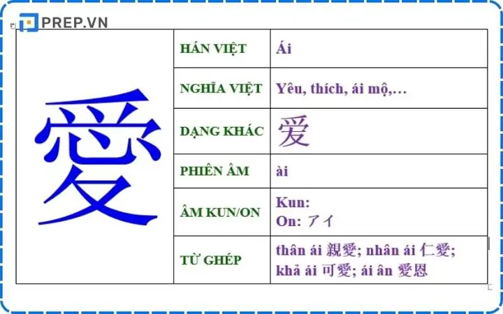 Chữ Ái Tiếng Nhật