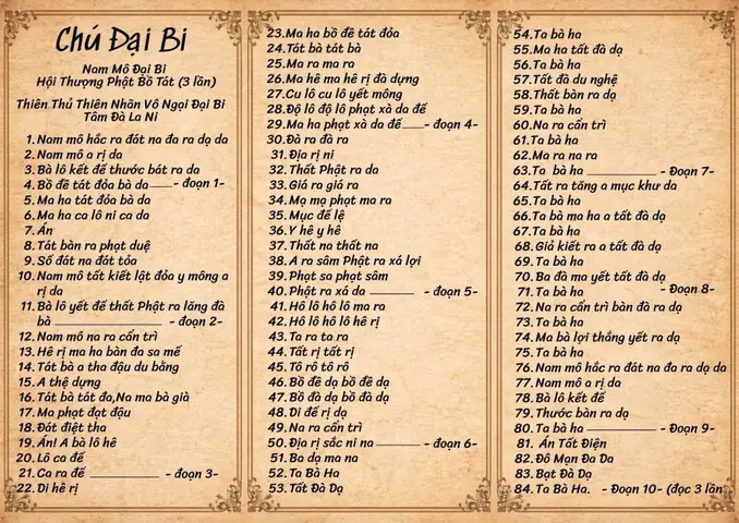 Chú Đại Bi Tiếng Nhật