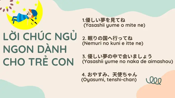 Chúc Bạn Ngủ Ngon Tiếng Nhật