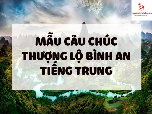 Chúc Thượng Lộ Bình An Bằng Tiếng Nhật