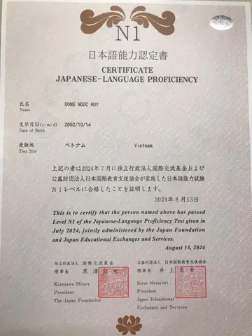 Chứng Chỉ Tiếng Nhật