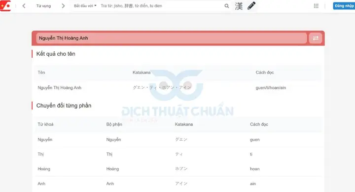 Chuyển Đổi Tên Từ Tiếng Việt Sang Tiếng Nhật Chuyển Đổi Tên Từ Tiếng Việt Sang Tiếng Nhật