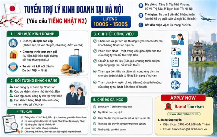 Công Việc Tiếng Nhật N2 Tại Hà Nội
