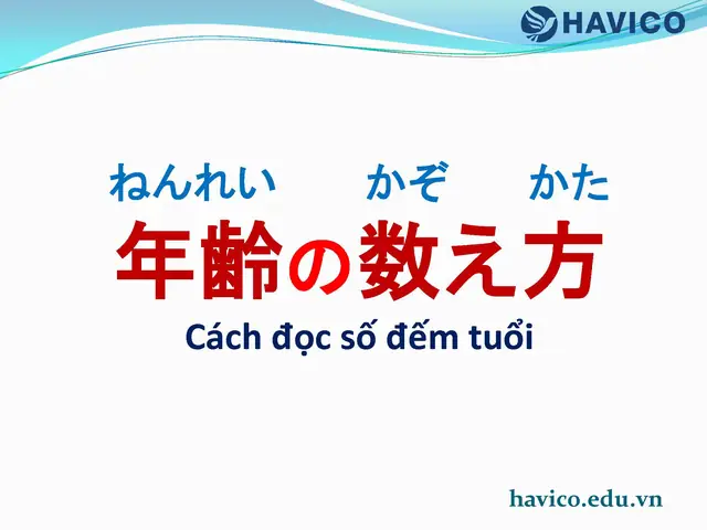 Đếm Tuổi Trong Tiếng Nhật