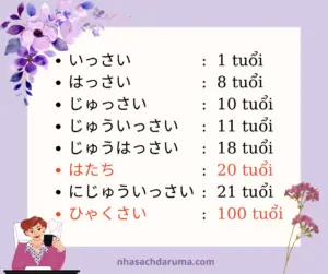 Đếm Tuổi Trong Tiếng Nhật