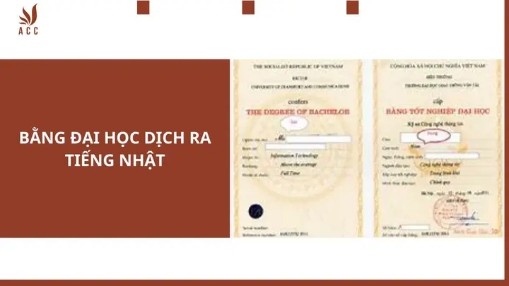 Dịch Bằng Tốt Nghiệp Đại Học Sang Tiếng Nhật