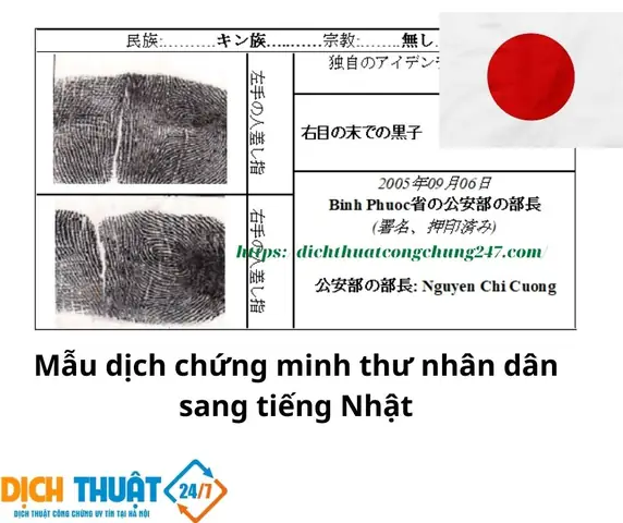 Dịch Căn Cước Công Dân Sang Tiếng Nhật