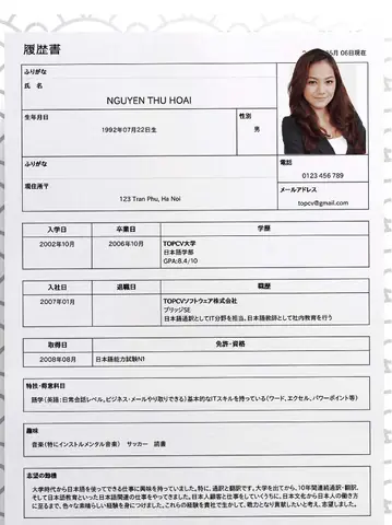 Dịch Cv Sang Tiếng Nhật