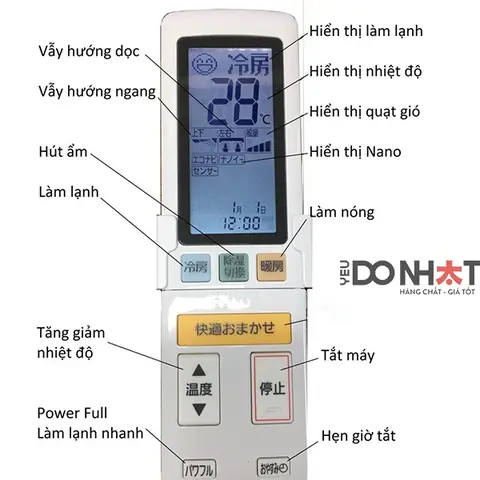 Điều Khiển Điều Hòa Tiếng Nhật Điều Khiển Điều Hòa Tiếng Nhật