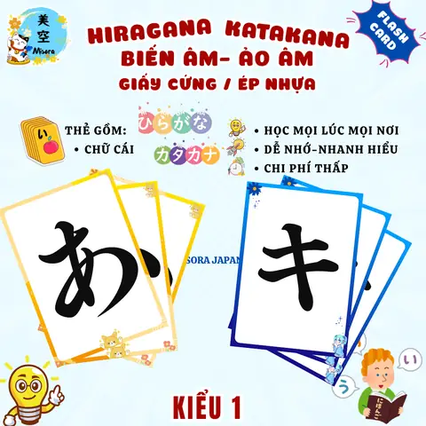 Flashcard Tiếng Nhật Hiragana