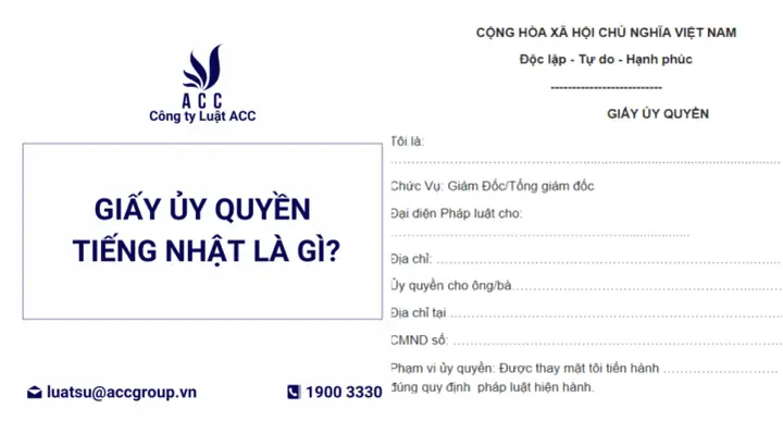Giấy Ủy Quyền Tiếng Nhật Giấy Ủy Quyền Tiếng Nhật