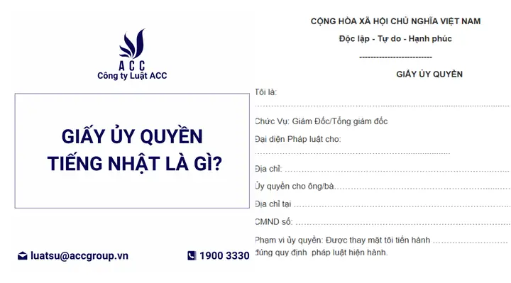 Giấy Ủy Quyền Tiếng Nhật Giấy Ủy Quyền Tiếng Nhật