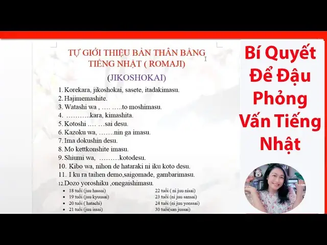 Giới Thiệu Bản Thân Bằng Tiếng Nhật Xkld