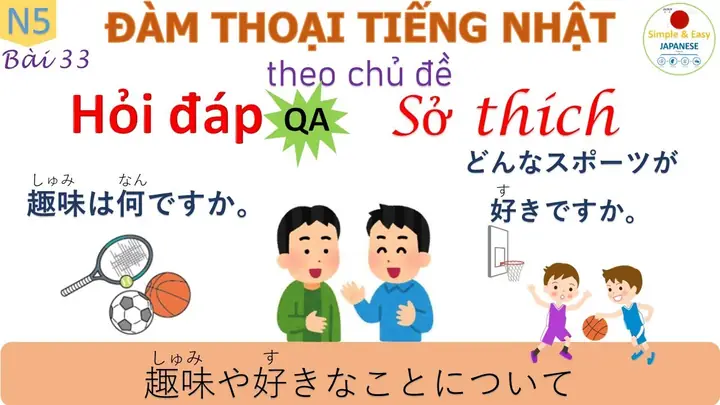 Hỏi Sở Thích Tiếng Nhật