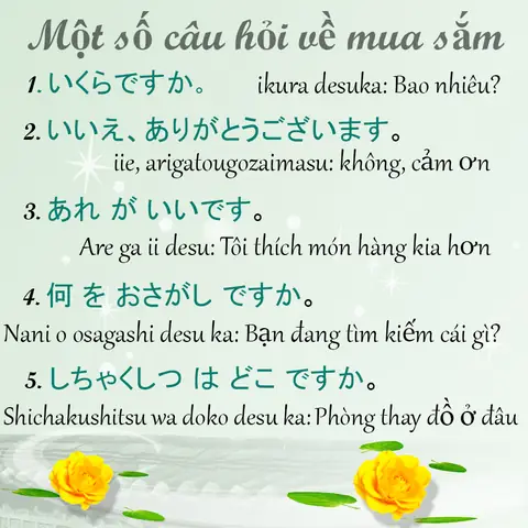 Mua Trong Tiếng Nhật