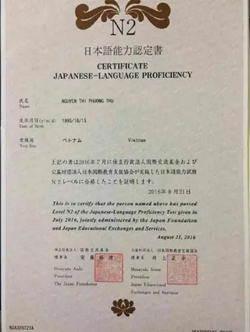 N2 Tiếng Nhật