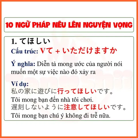 Ngữ Pháp Mong Muốn Trong Tiếng Nhật