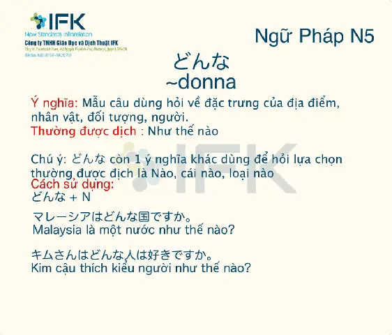 Ngữ Pháp Tiếng Nhật N5 Ngữ Pháp Tiếng Nhật N5