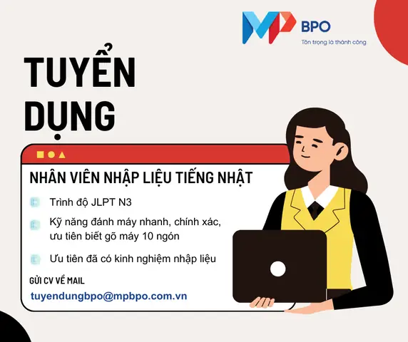 Nhân Viên Nhập Liệu Tiếng Nhật