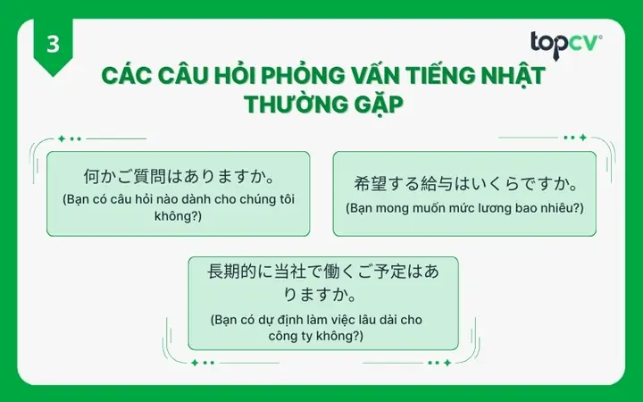 Những Câu Hỏi Khi Phỏng Vấn Tiếng Nhật