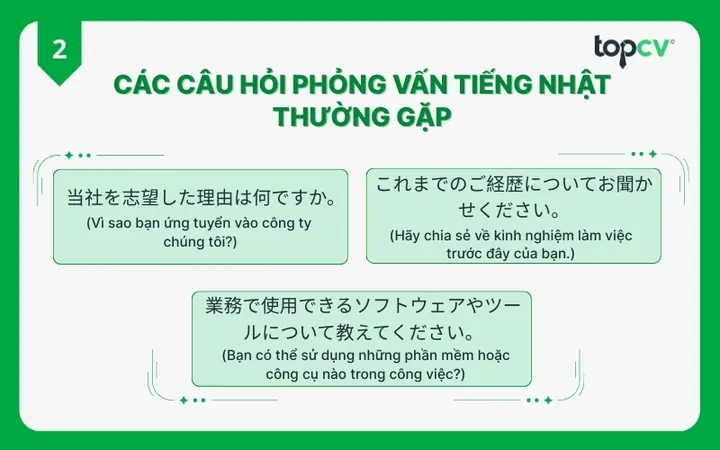 Phỏng Vấn Tiếng Nhật