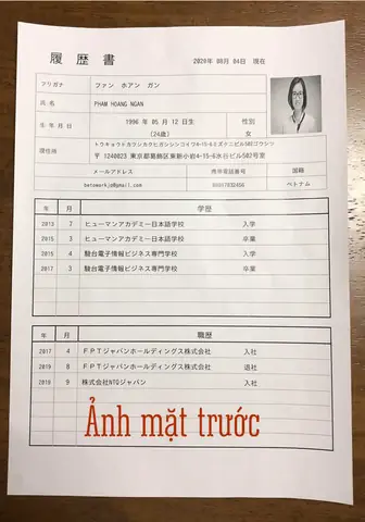 Sơ Yếu Lý Lịch Tiếng Nhật