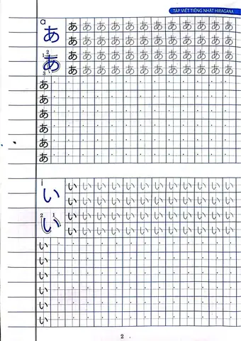 Tập Viết Tiếng Nhật Hiragana Tập Viết Tiếng Nhật Hiragana