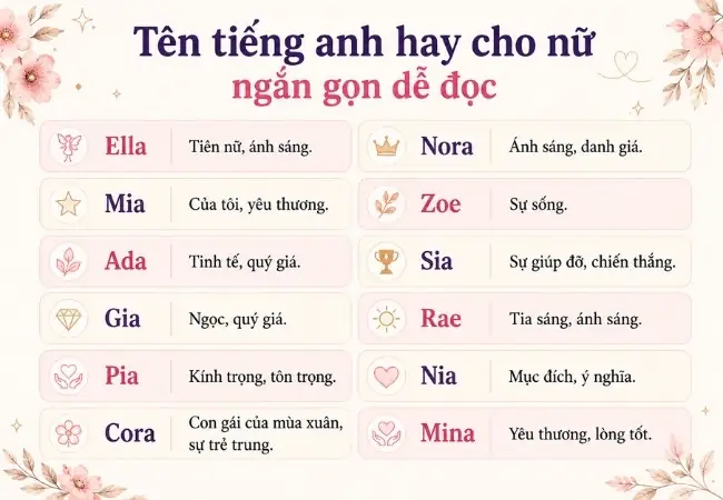 Tên Tiếng Nhật Ngắn Gọn