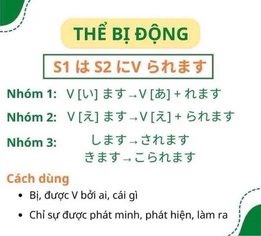 Thể Bị Động Sai Khiến Tiếng Nhật