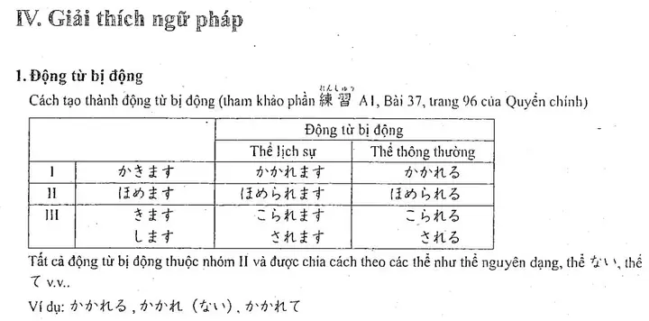 Thể Nguyên Dạng Trong Tiếng Nhật