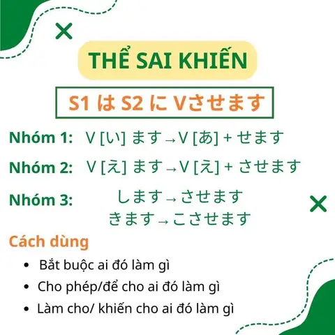 Thể Sai Khiến Tiếng Nhật
