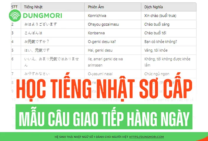 Tiếng Nhật Sơ Cấp